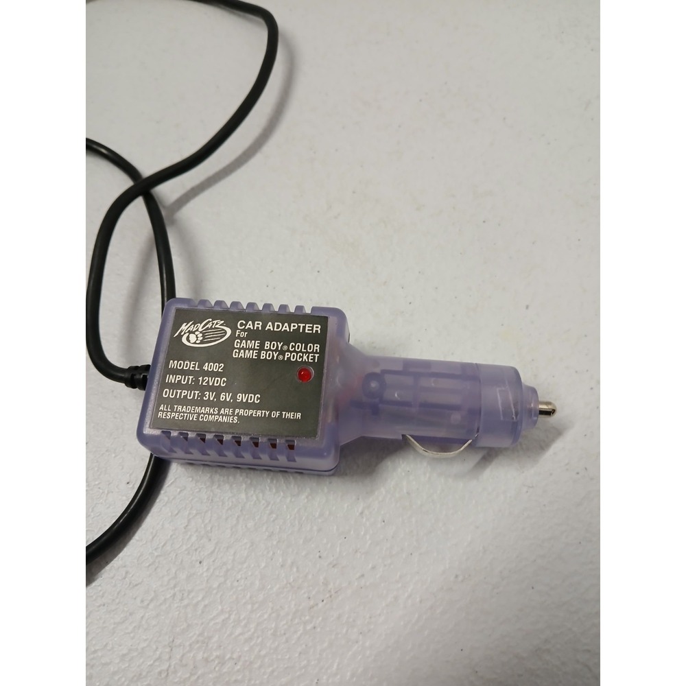 MAD CATZ CAR POWER ADAPTER #4002 for GAME BOY POCKET hand-held system